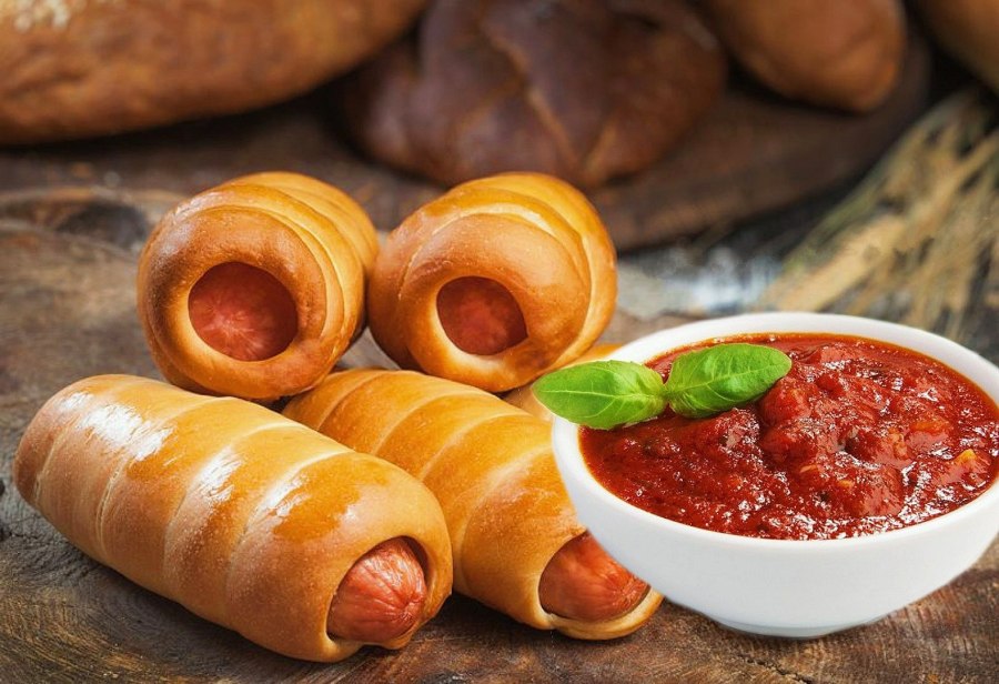 Хот дог в лепешке