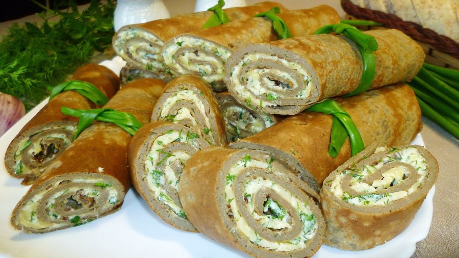Блины с мясом лента
