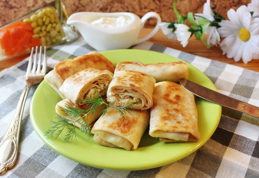 Блинчики с индейкой