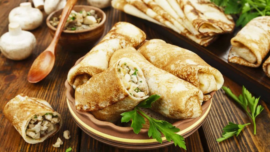 Блины с курицей