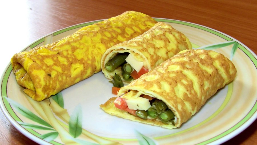 Яичные блинчики с начинкой
