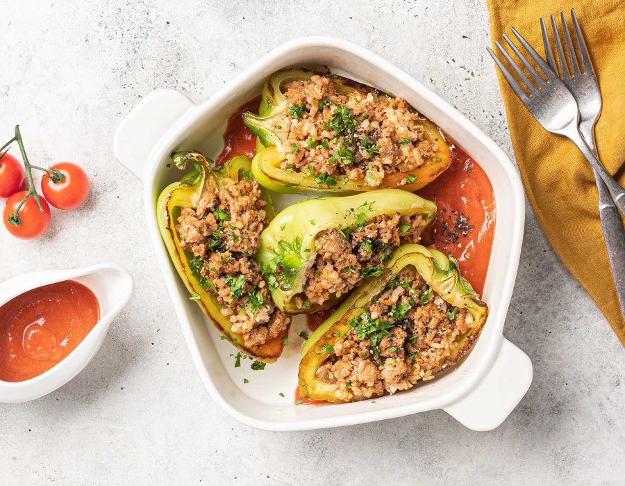 Перец болгарский фаршированный мясом