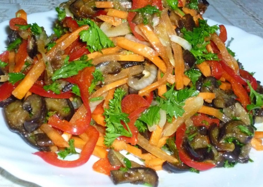 Баклажаны с капустой