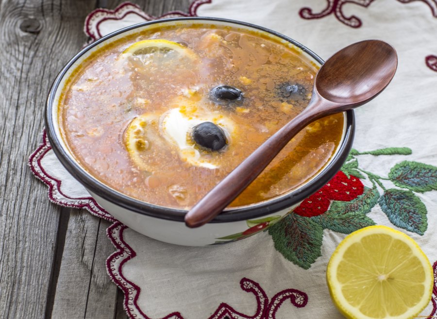 Суп с оливками