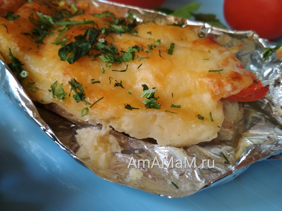 Куриное филе сюрприз в фольге