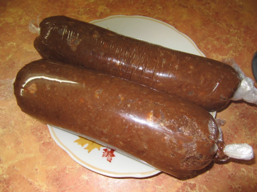 Шоколадная колбаса домашняя