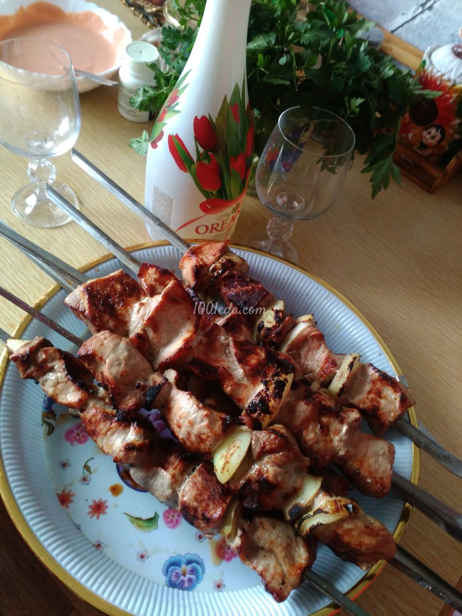 Шашлык из свиной шейки в тандыре