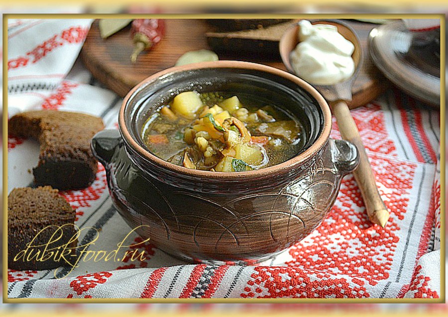 Грибной суп курогрудь