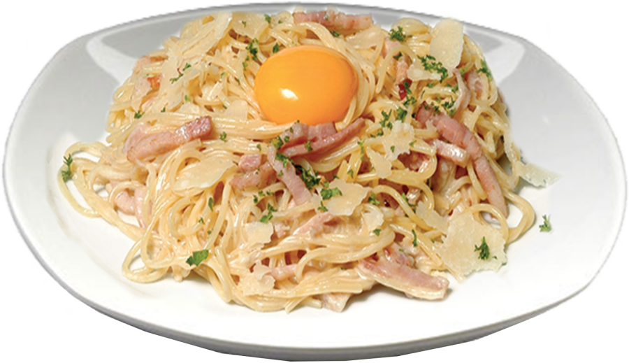 Спагетти карбонара с беконом