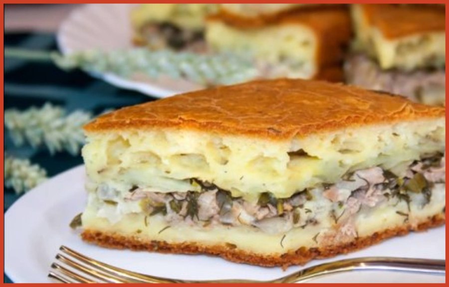Заливной рыбный пирог