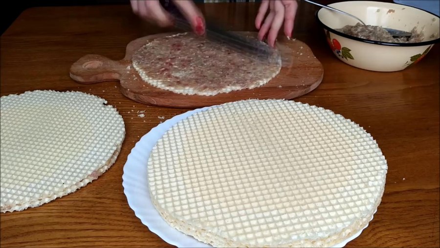 Блюда из вафельных коржей
