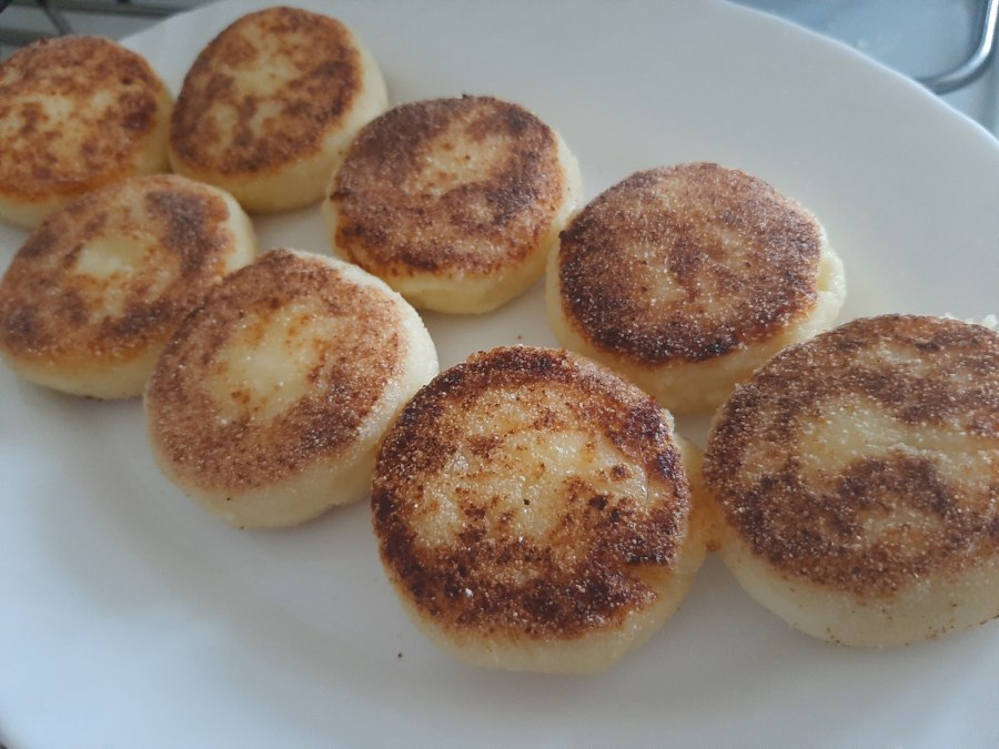 Лепёшки с творогом на сковороде