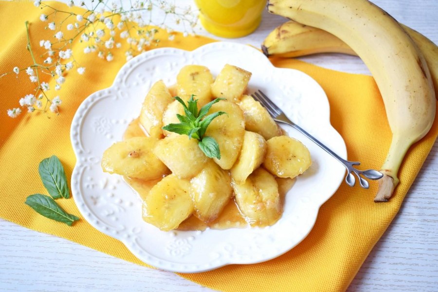 Бананы в сковородке