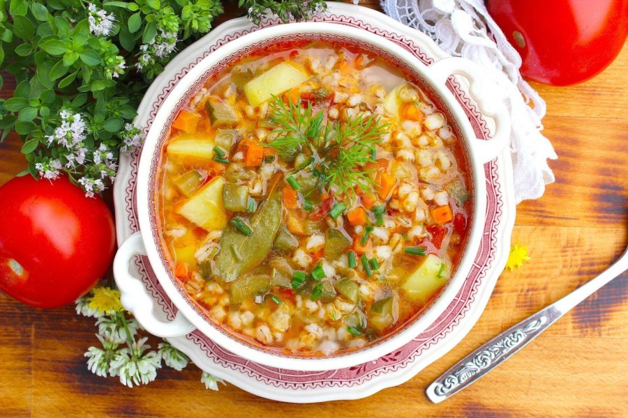 Рассольник с булгуром
