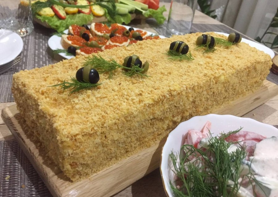 Закусочный торт Наполеон
