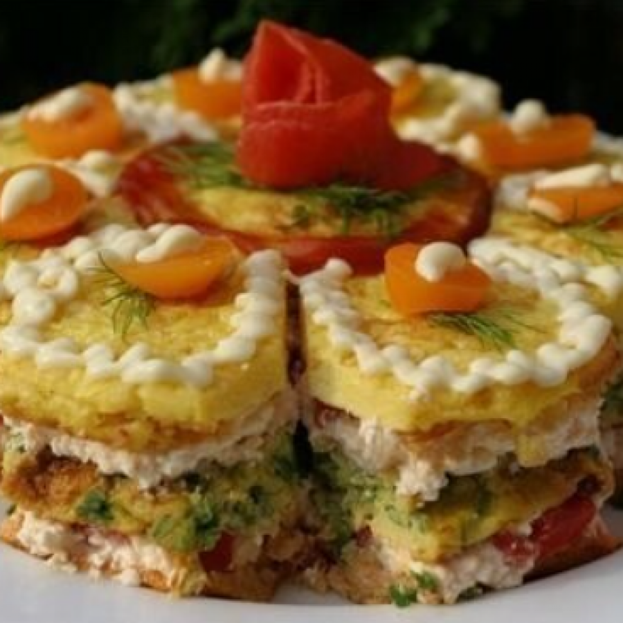 Закусочные торты с рыбой от Ирины Хлебниковой