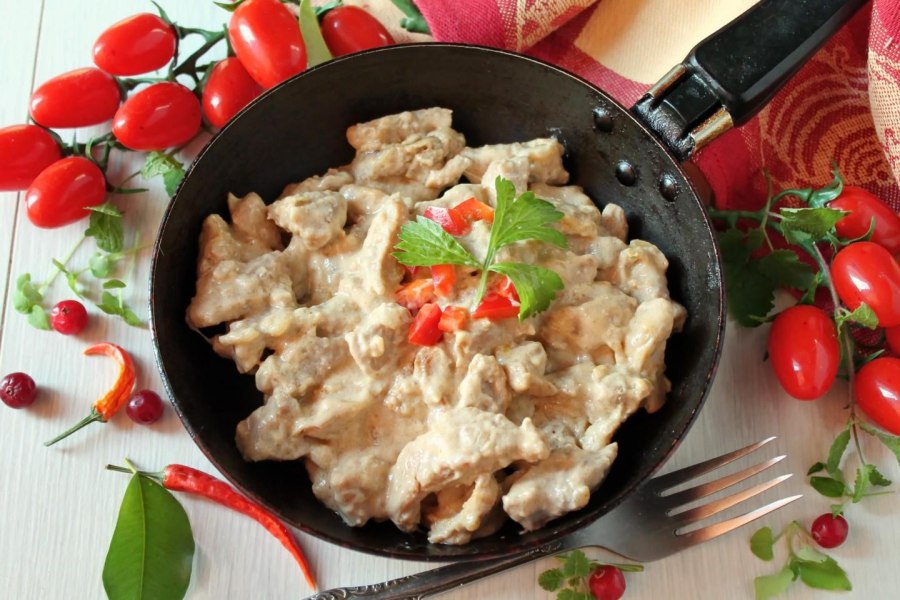 Филе курицы с шампиньонами с грибами