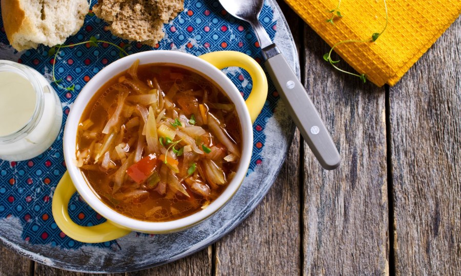 Щи с квашеной капустой