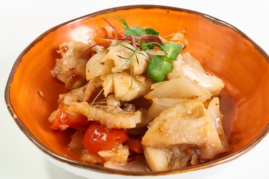Рыба со стручковой фасолью