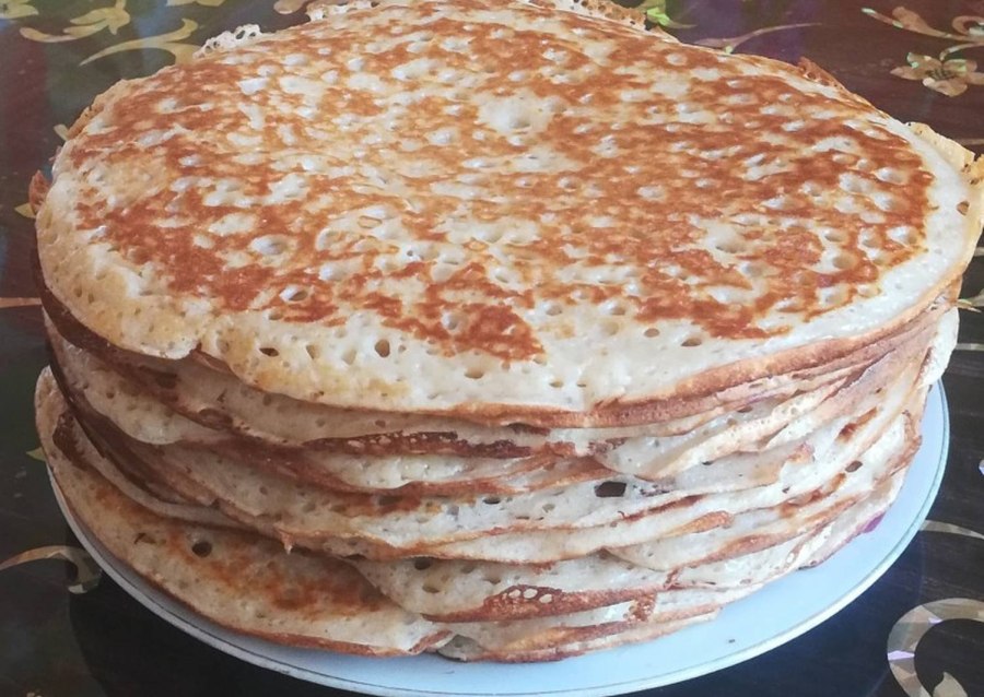 Пышные дрожжевые блины