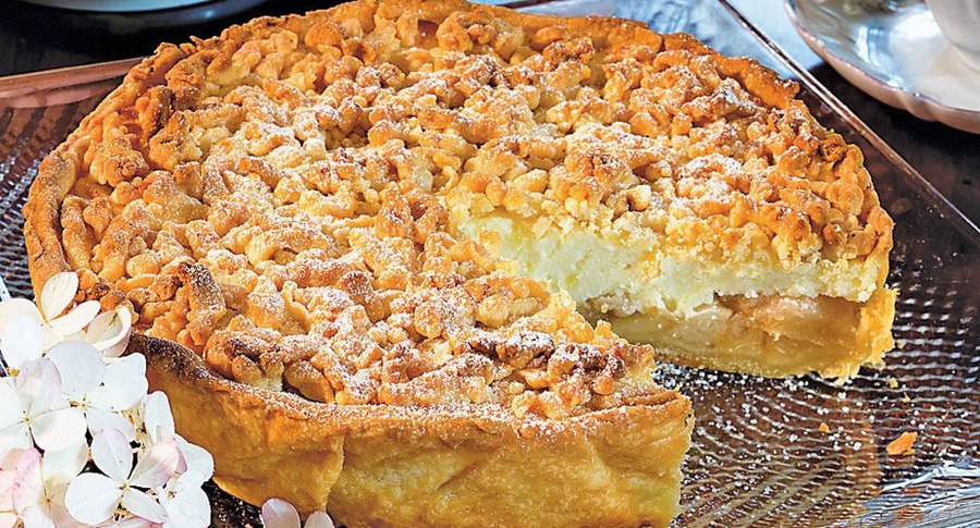 Яблочный пирог с заливкой