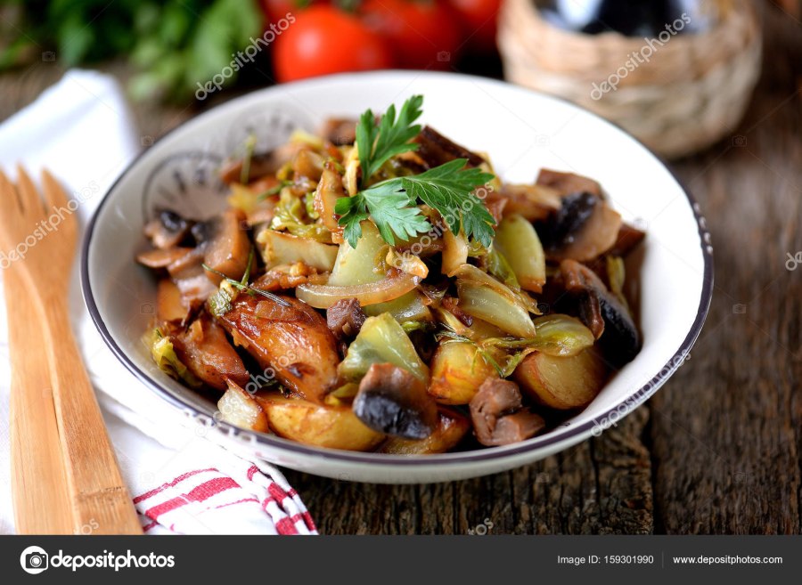 Рагу с шампиньонами