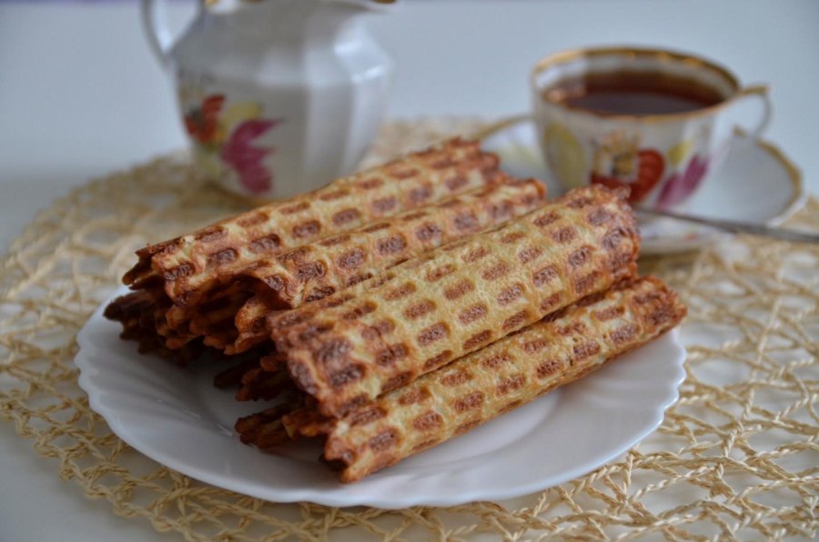 Вафли в электровафельнице