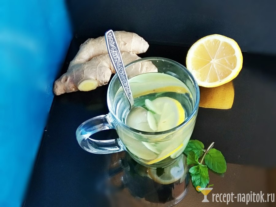 Чай с лимоном и мятой