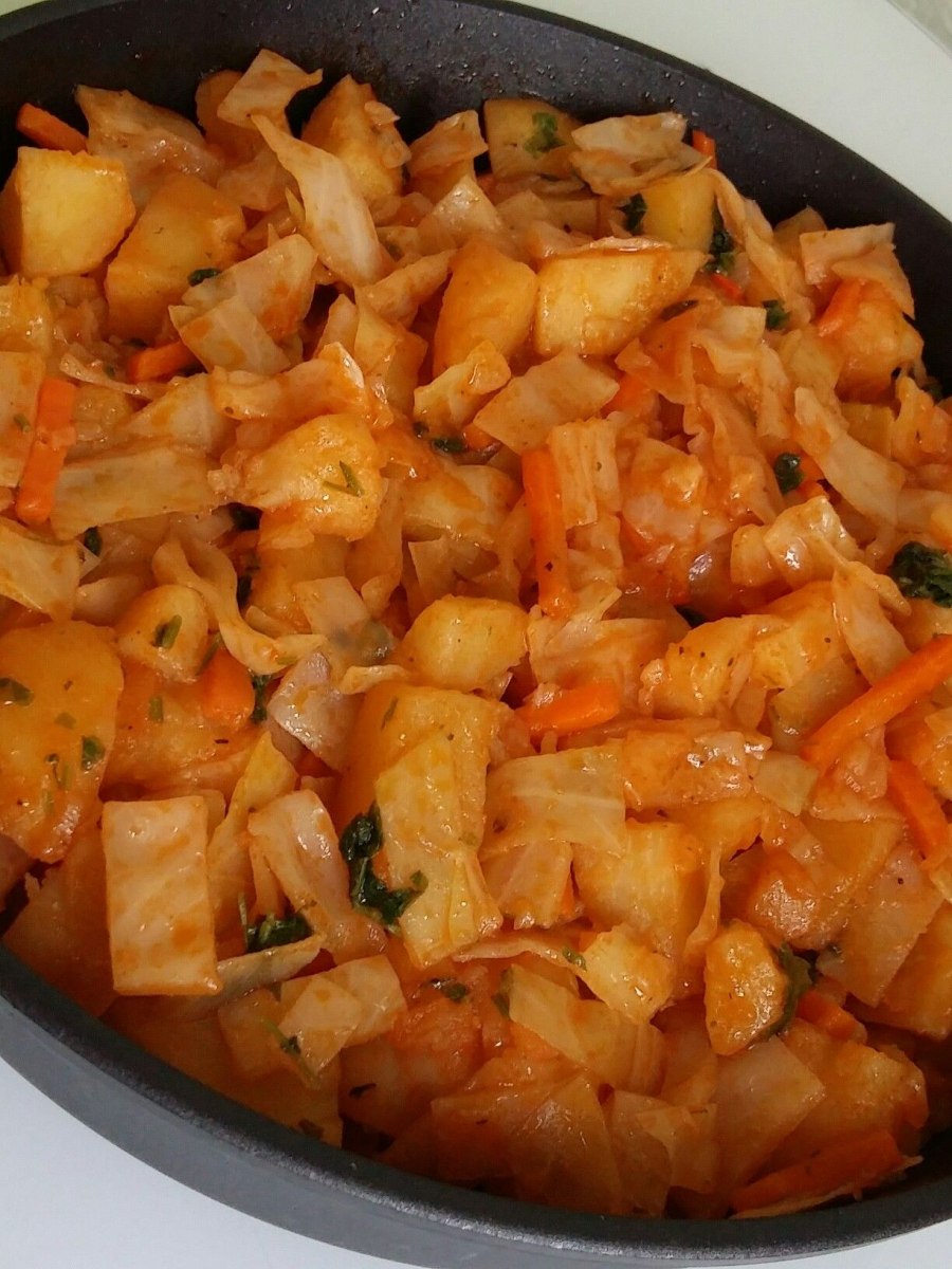 Картошка с капустой