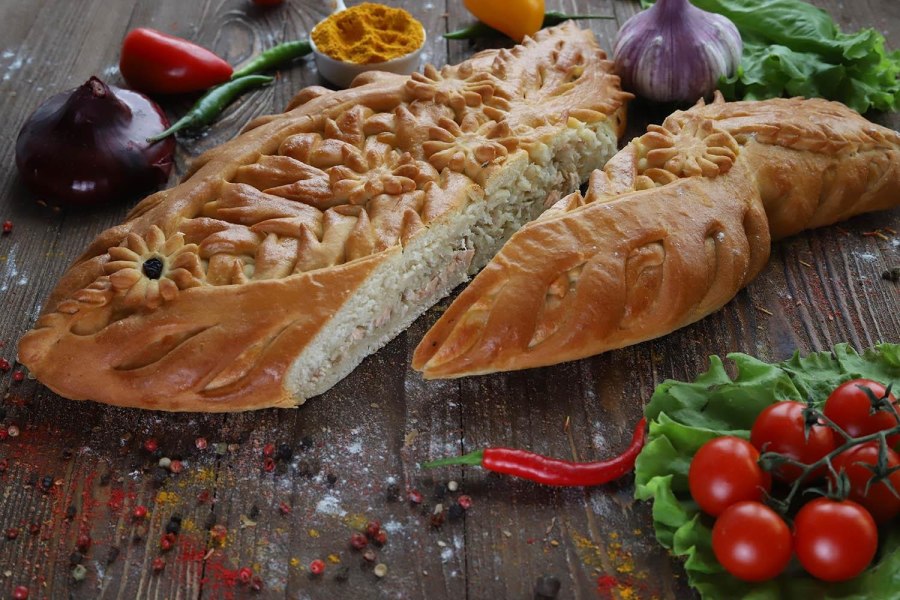 Пирог Рыбник плетенка