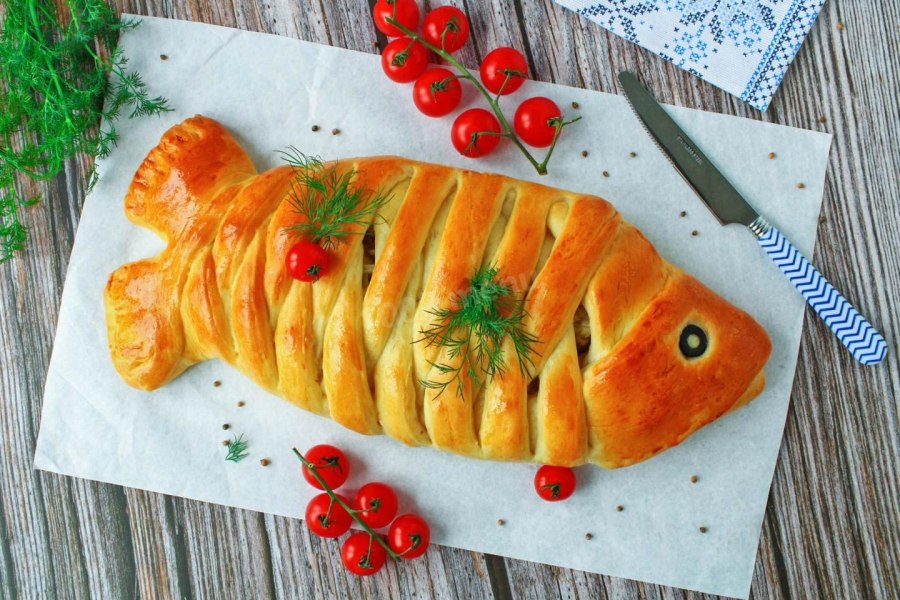 Пирог Штолле рыбный