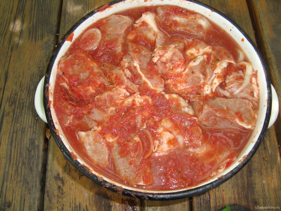 Мясо в томатном соке
