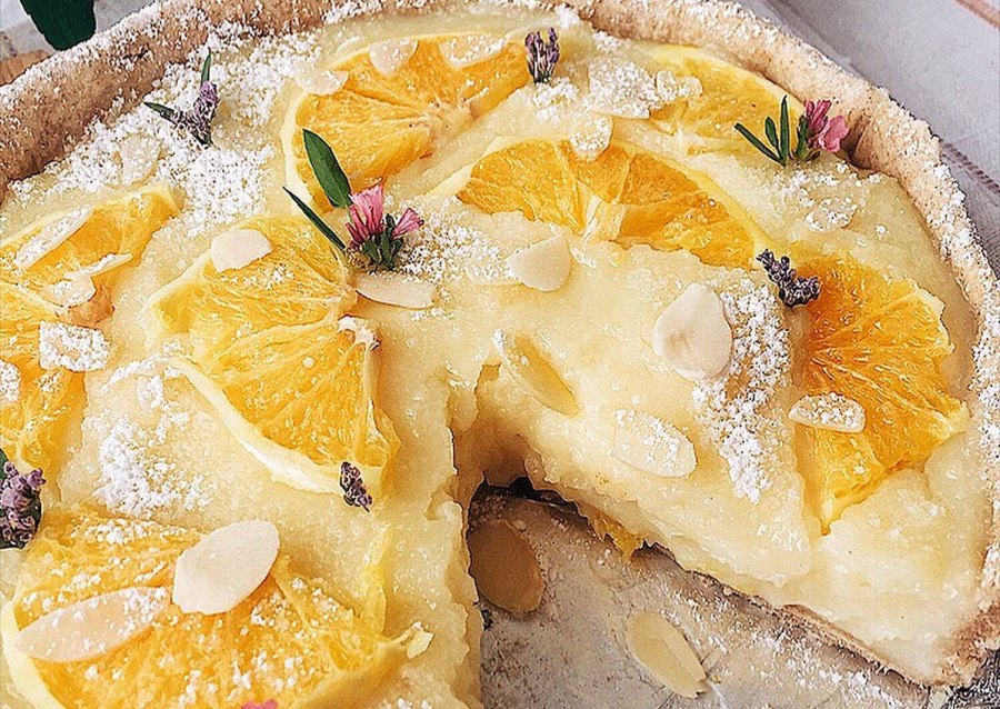 Пирог с начинкой из апельсинов