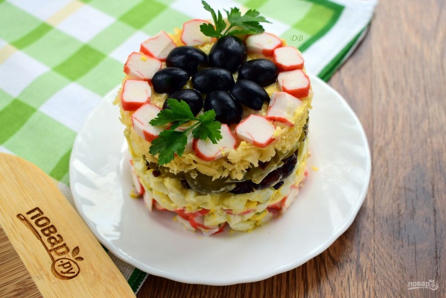 Салат с крабом