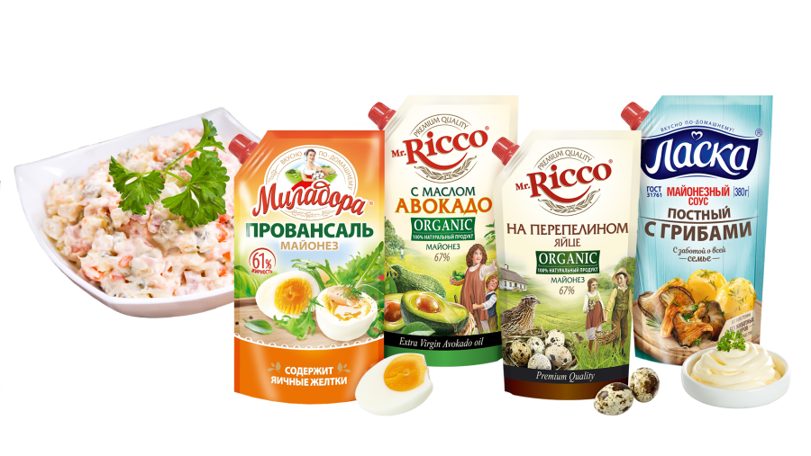 Майонез Mr. Ricco на перепелином яйце "семейный" 67% дой пак 850мл